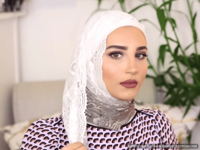 Tutorial for Beautiful Lace Hijab Style for occasions